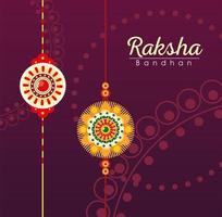 raksha bandhan mandala multicolor flores pulseras diseño vectorial vector