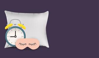 Good Night Abstract Background with Funny Sleeping Mask. Vector Illustration