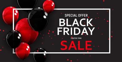 Black Friday Sale Banner Template. Vector Illustration