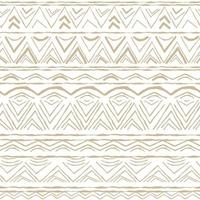 White and Beige horizontal Seamless repeat pattern with random rough, twisted part of triangles or broken lines, part of circles shapes vector