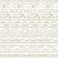 White and Beige horizontal Seamless repeat pattern with random rough, twisted part of triangles or broken lines, part of circles shapes vector