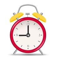 icono de reloj de alarma aislado sobre fondo blanco. ilustración vectorial vector