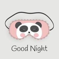 Good Night Abstract Background with Funny Sleeping Mask. Vector Illustration