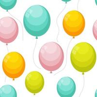 Balloon Seamless Pattern Background. Vector Illustration.