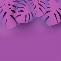 Monstera Palm leaves trendy background. Vector  illustration
