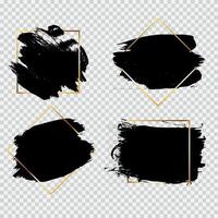 Dirty artistic brush strokes with frame for text. Vector Illustration