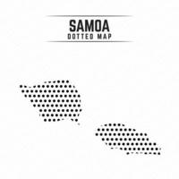 mapa de puntos de samoa vector