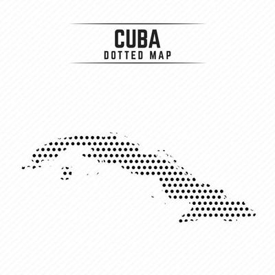 Dotted Map of Cuba