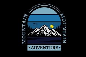 mountain adventure color blue gradient vector