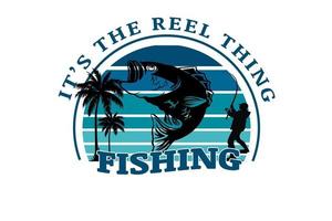 it's the reel things fishing color blue gradient vector