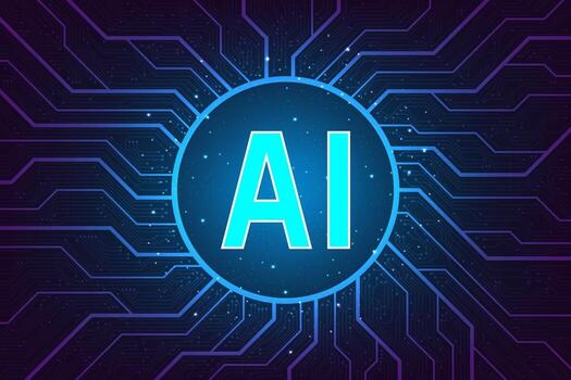 AI intelligent operating system that is the main system for controlling various parts. vector