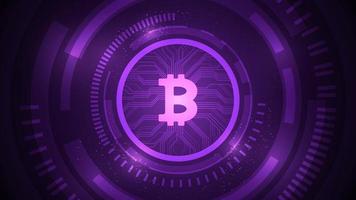 The Bitcoin interface is a cryptocurrency that can be traded freely. vector