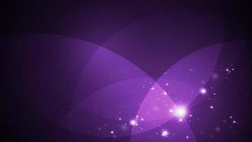 Dark purple abstract background with curved shaped elements and sparkling decorations. vector