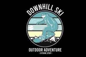 downhill ski outdoor advanture vector