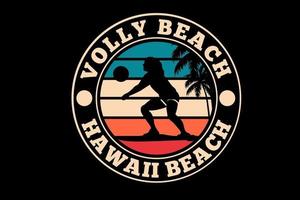 diseño de silueta de playa de voleibol vector