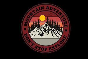 mountain adventure silhouette design vector