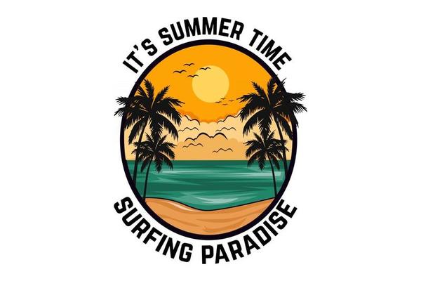 it's summer time,surfing paradise design