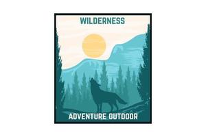 adventure outdoor design with nature vector