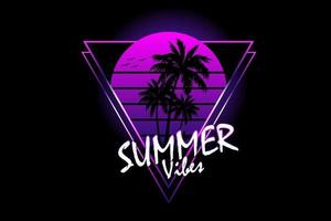 summer  silhouette design vector