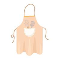 bakery apron with mixer and spatula vector