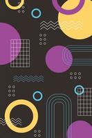 memphis geometric 80s 90s style abstract retro background design vector