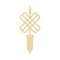 japanese hanging ornament oriental element decoration line design vector