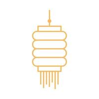 lantern ornament oriental element decoration line design vector