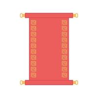 traditional scroll oriental element decoration color design vector