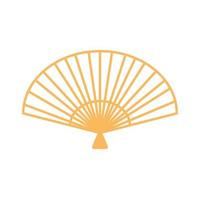 chinese fan oriental element decoration line design vector