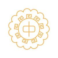 oriental ornament element decoration line design vector