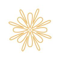 flower petals element decoration line design vector