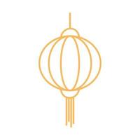 chinese lantern oriental element decoration line design vector