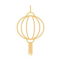 chinese lantern oriental element decoration line design vector