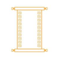 traditional scroll oriental element decoration line design vector