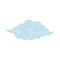 curly clouds oriental element decoration design color design vector