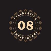 8 anniversary celebration, Greetings card for 8 years anniversary vector