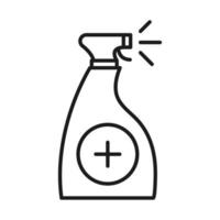 Disinfectant spray with cross line style icon vector design