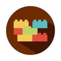 pile of blocks construction toy object for small children to play block and flat style cartoon vector