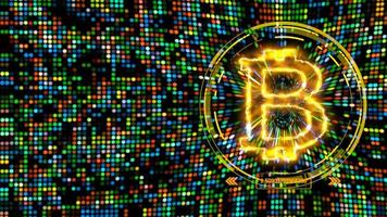 bitcoin criptovaluta importare big data animazione arcobaleno astratto sfondo chiaro spot video