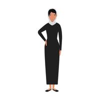 islamic woman with traditional burka vector