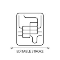 Circuit breaker panel linear icon vector