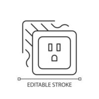 Loose outlet linear icon vector