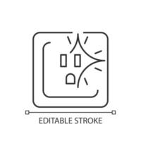 Sparking outlet linear icon vector