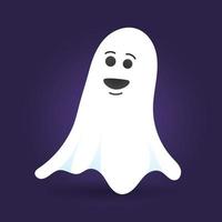 Cute ghost character flat style design vector illustration