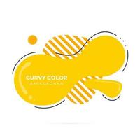 Modern liquid abstract element shape memphis style design fluid vector colorful illustration
