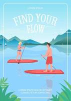 Find your flow poster flat vector template