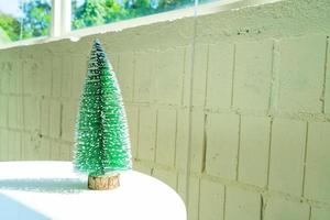 Christmas tree decorate on table photo