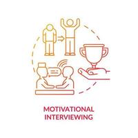 Motivational interviewing concept icon. Addiction treatment methods. Behavior change. Body health improve abstract idea thin line illustration. Vector isolated outline color drawing