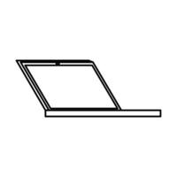 laptop computer portable device icon vector
