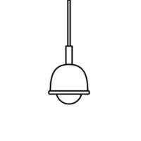 Lámpara de luz colgante icono aislado vector